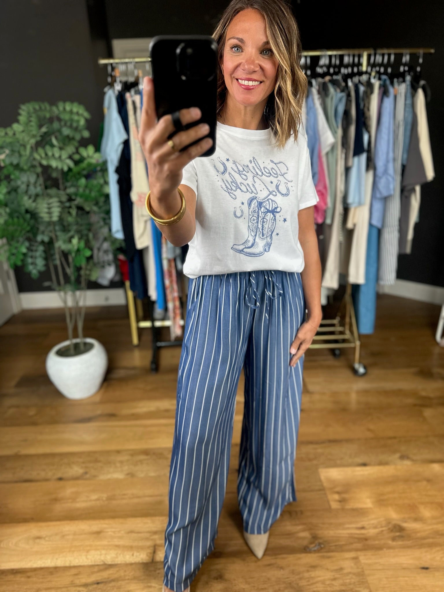 Normal Life Striped Pant-Pants-Glam-Anna Kaytes Boutique, Women's Fashion Boutique in Grinnell, Iowa