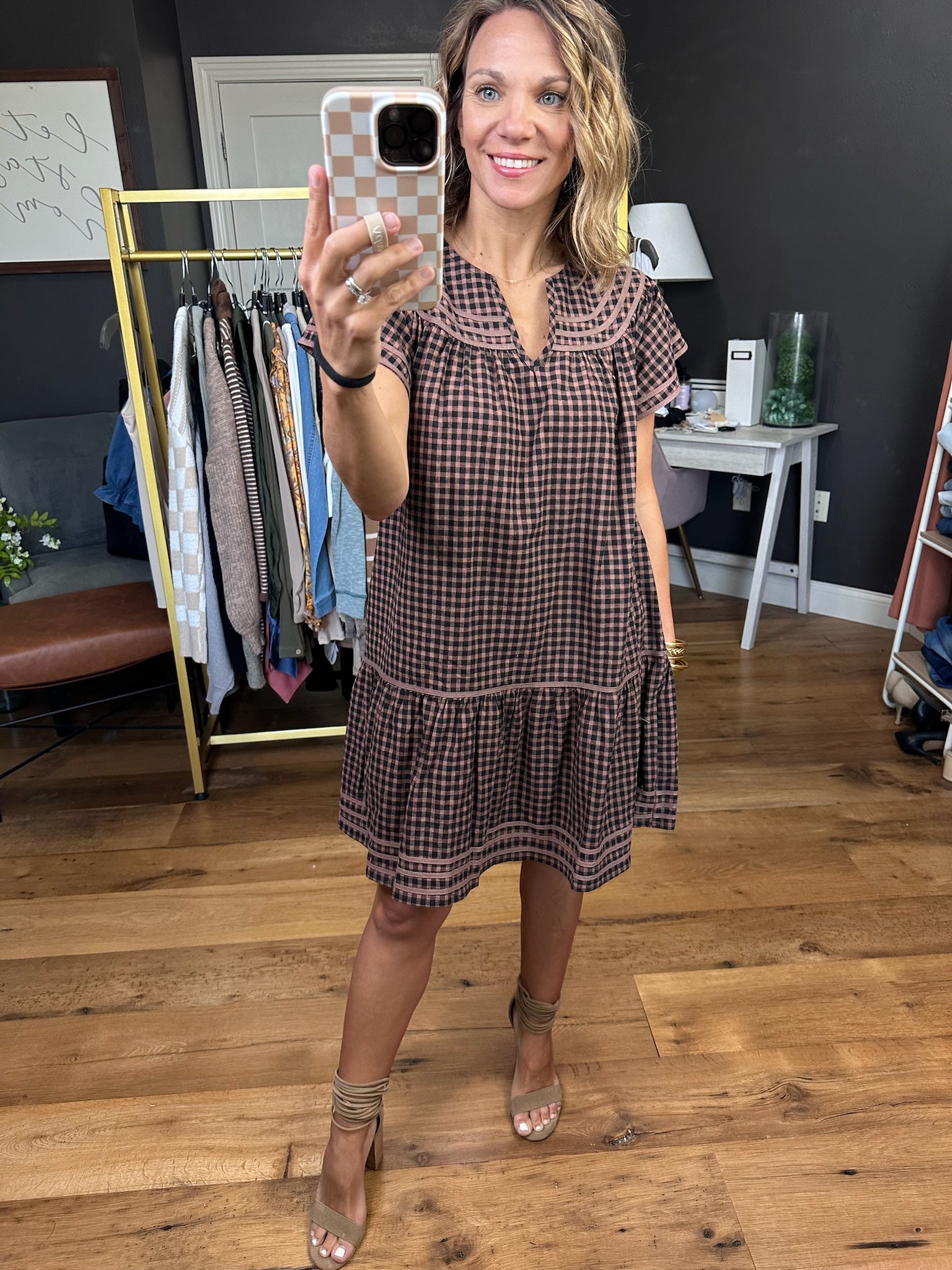 Better Place For You Plaid Gingham Dress - Multiple Options-Entro-Anna Kaytes Boutique, Women's Fashion Boutique in Grinnell, Iowa