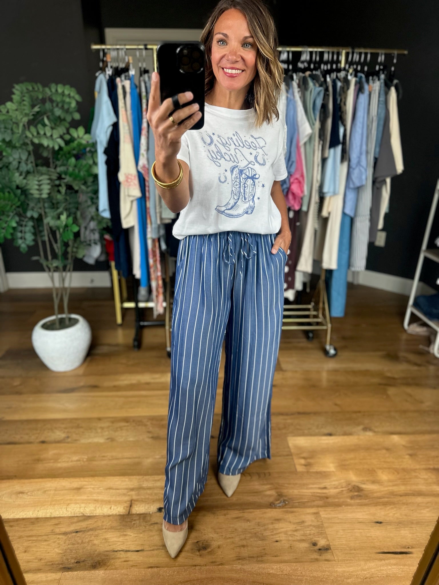 Normal Life Striped Pant-Pants-Glam-Anna Kaytes Boutique, Women's Fashion Boutique in Grinnell, Iowa