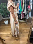 Winding Wishes Contrast Striped Maxi Dress-Dresses-Umgee-Anna Kaytes Boutique, Women's Fashion Boutique in Grinnell, Iowa