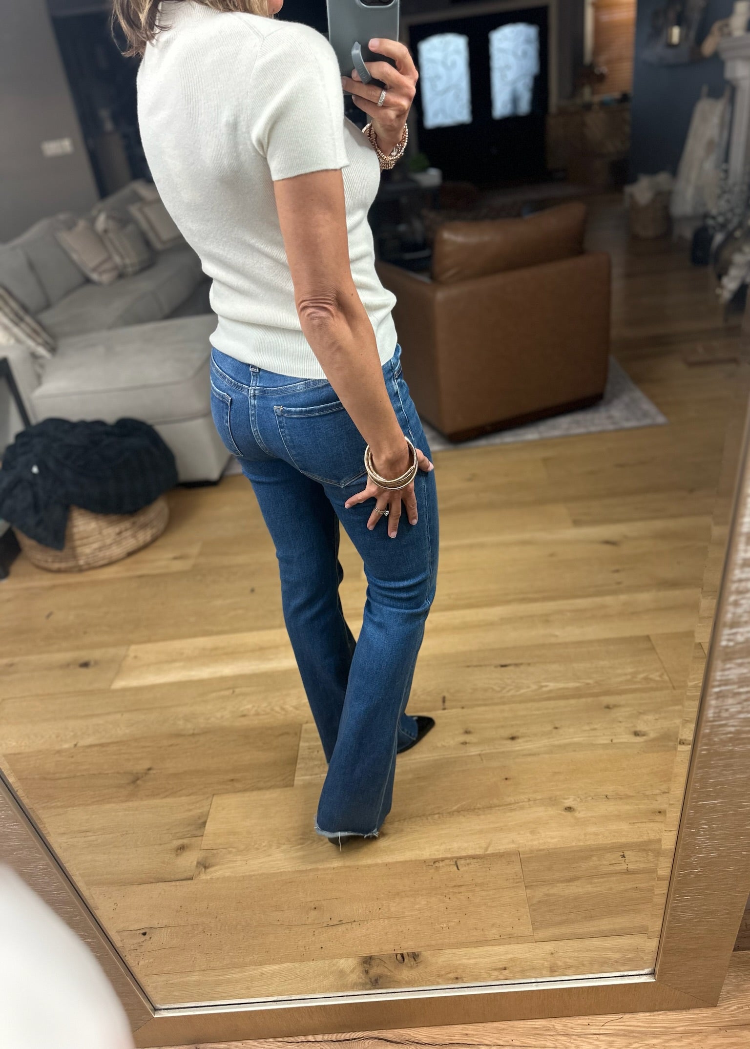 Eloise Mock-Neck Knit Top-Short Sleeves-Skies Are Blue-Anna Kaytes Boutique, Women's Fashion Boutique in Grinnell, Iowa