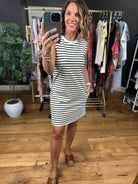Sunny Days Striped Pocket Tee Dress-Dresses-Double Zero-Anna Kaytes Boutique, Women's Fashion Boutique in Grinnell, Iowa