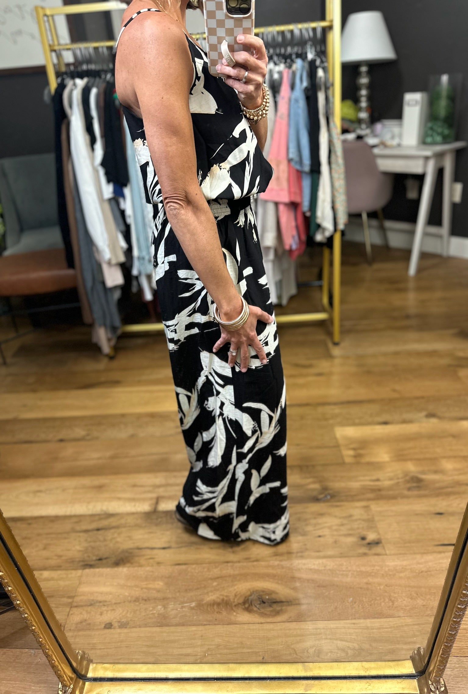 With The Tide Wide-Leg Pant + V-Neck Top Set - Black-Be Cool-Anna Kaytes Boutique, Women's Fashion Boutique in Grinnell, Iowa