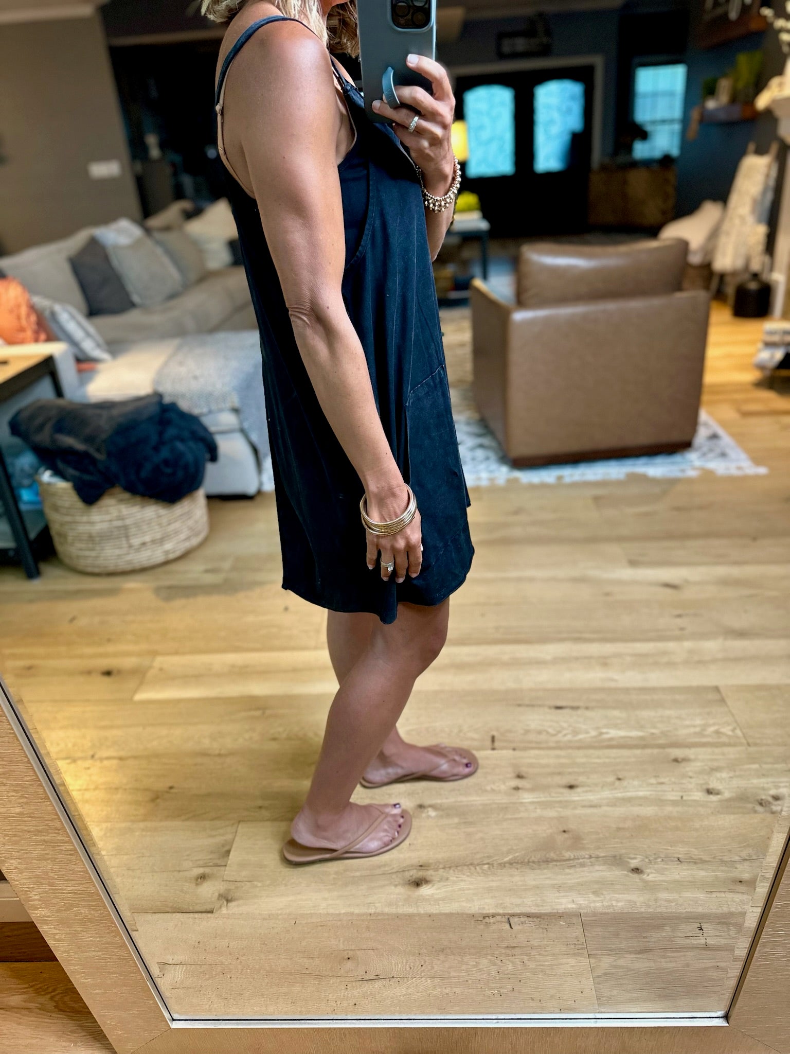 Out & About Dress With Romper Lining-Rompers-Very J-Anna Kaytes Boutique, Women's Fashion Boutique in Grinnell, Iowa