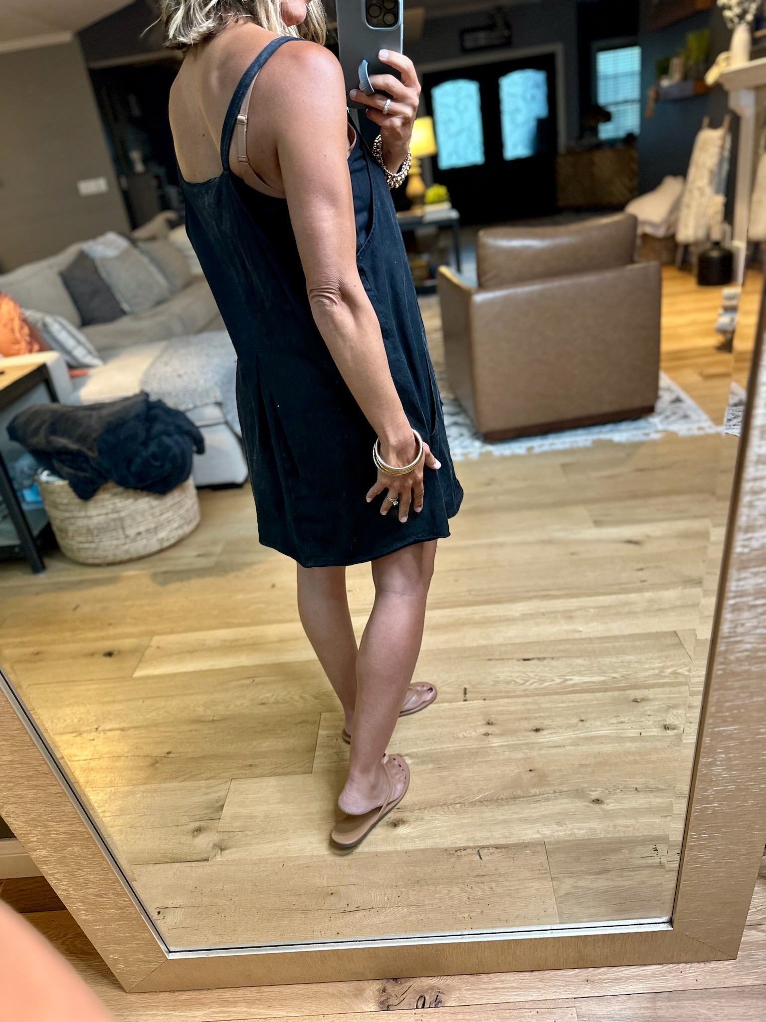 Out & About Dress With Romper Lining-Rompers-Very J-Anna Kaytes Boutique, Women's Fashion Boutique in Grinnell, Iowa