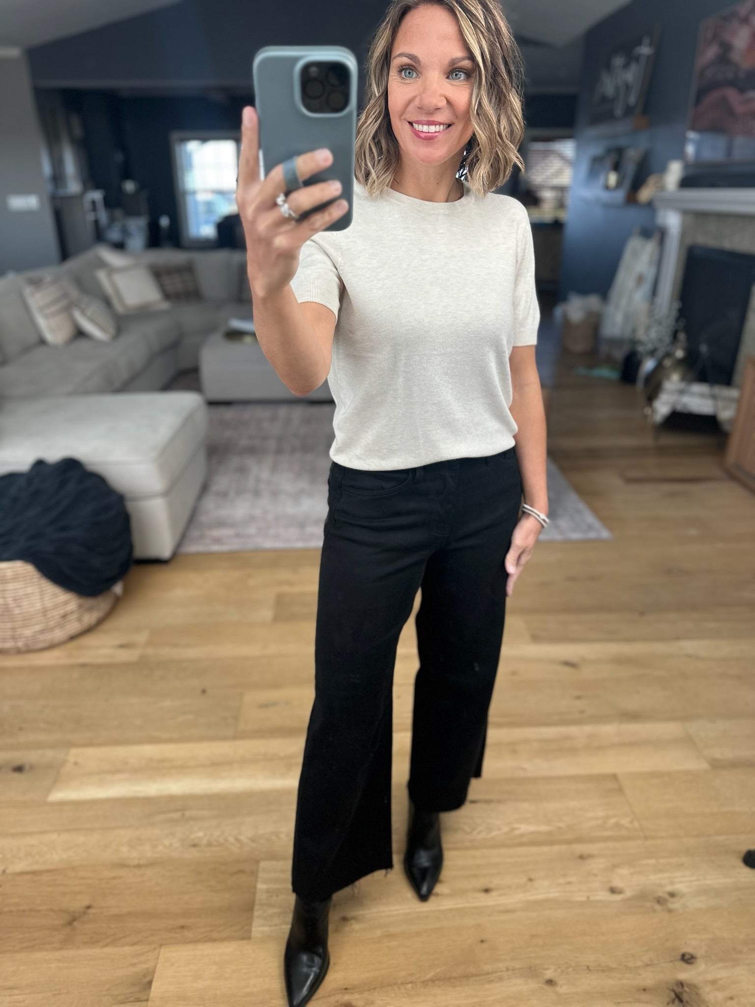 The Leilani High-Rise Wide-Leg Crop Denim-Jeans-Vervet-Anna Kaytes Boutique, Women's Fashion Boutique in Grinnell, Iowa