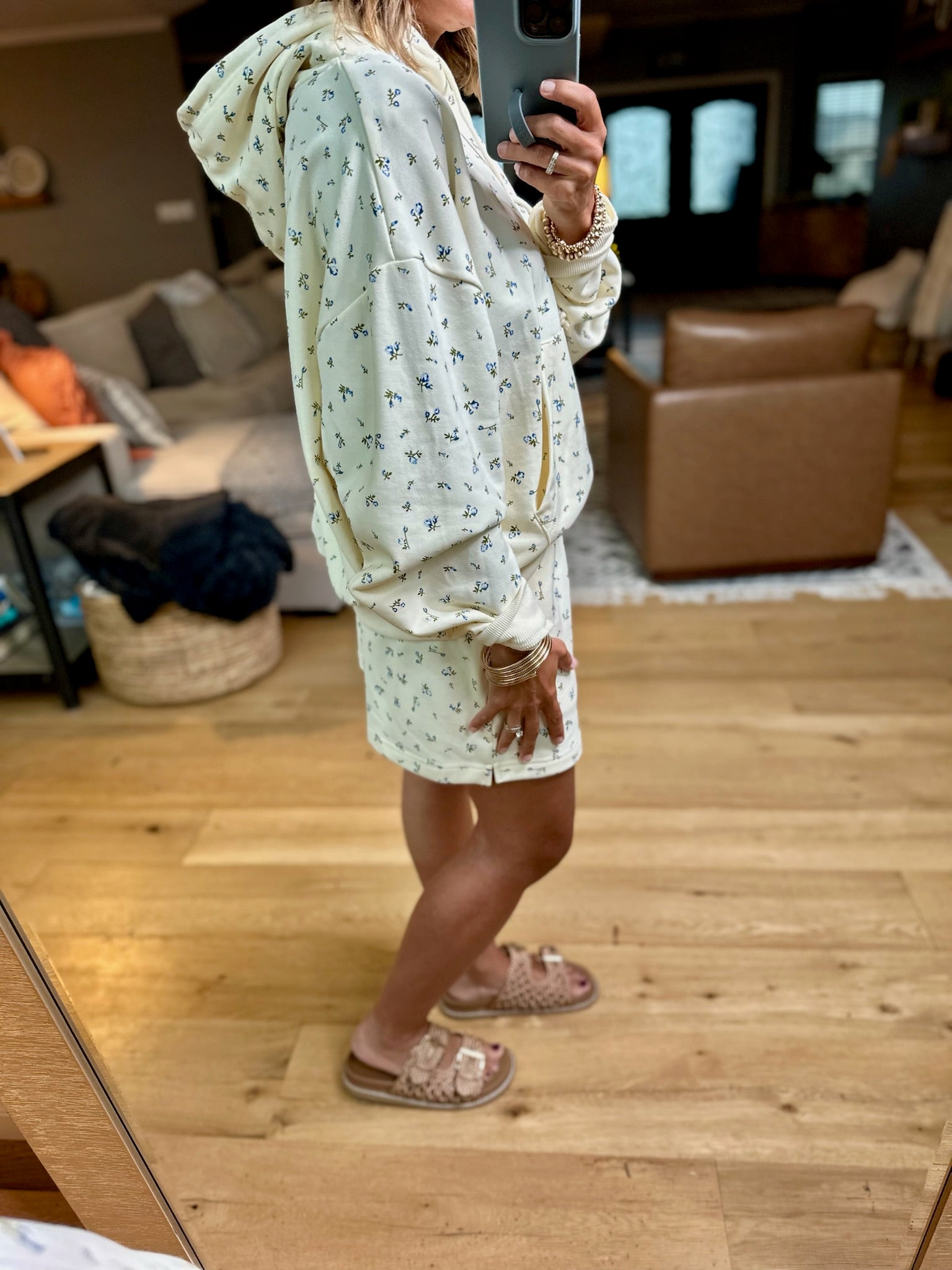 Bloom Where Planted Hoodie + Short Set-Two Piece Set-Wishlist-Anna Kaytes Boutique, Women's Fashion Boutique in Grinnell, Iowa