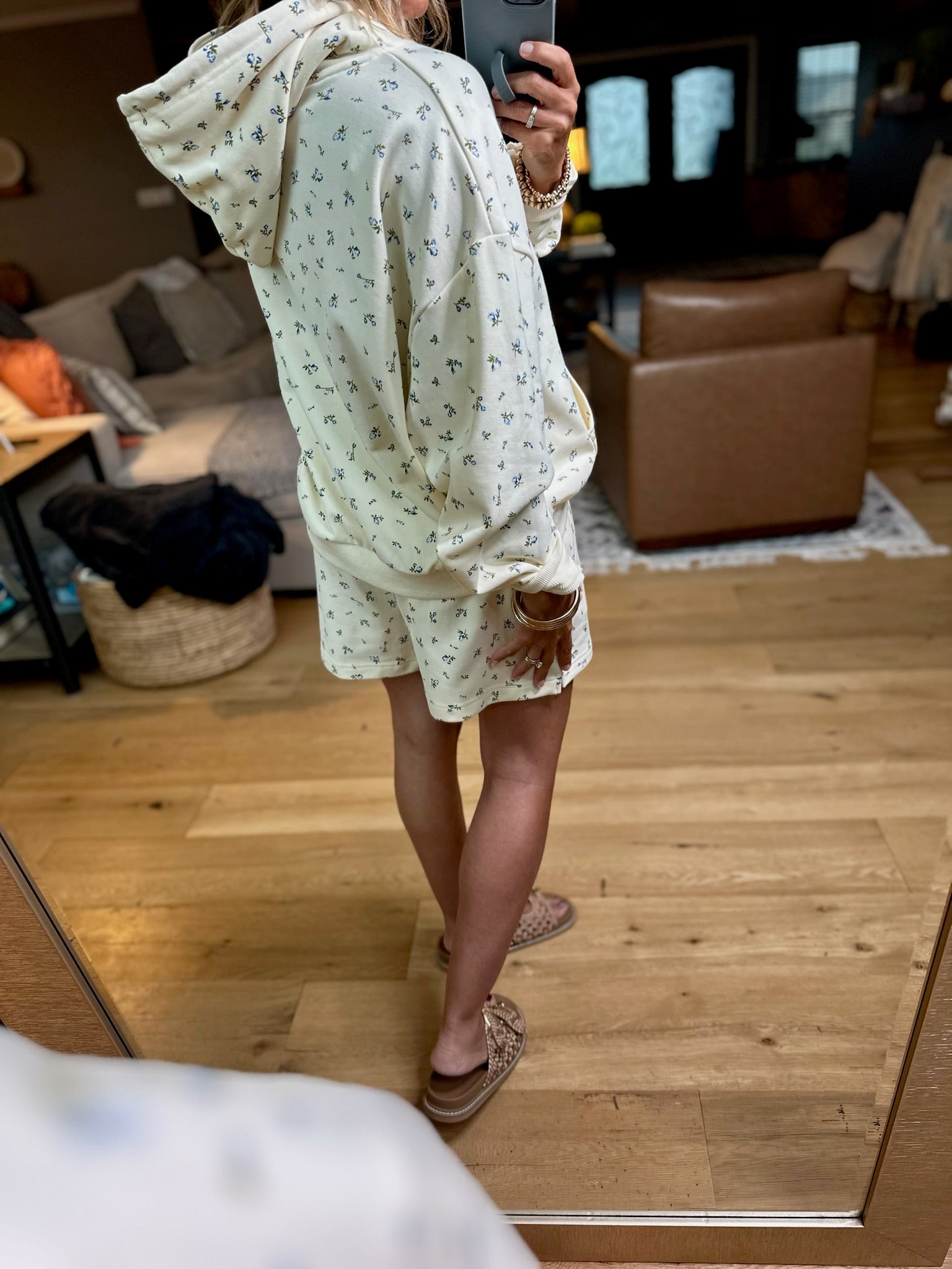 Bloom Where Planted Hoodie + Short Set-Two Piece Set-Wishlist-Anna Kaytes Boutique, Women's Fashion Boutique in Grinnell, Iowa