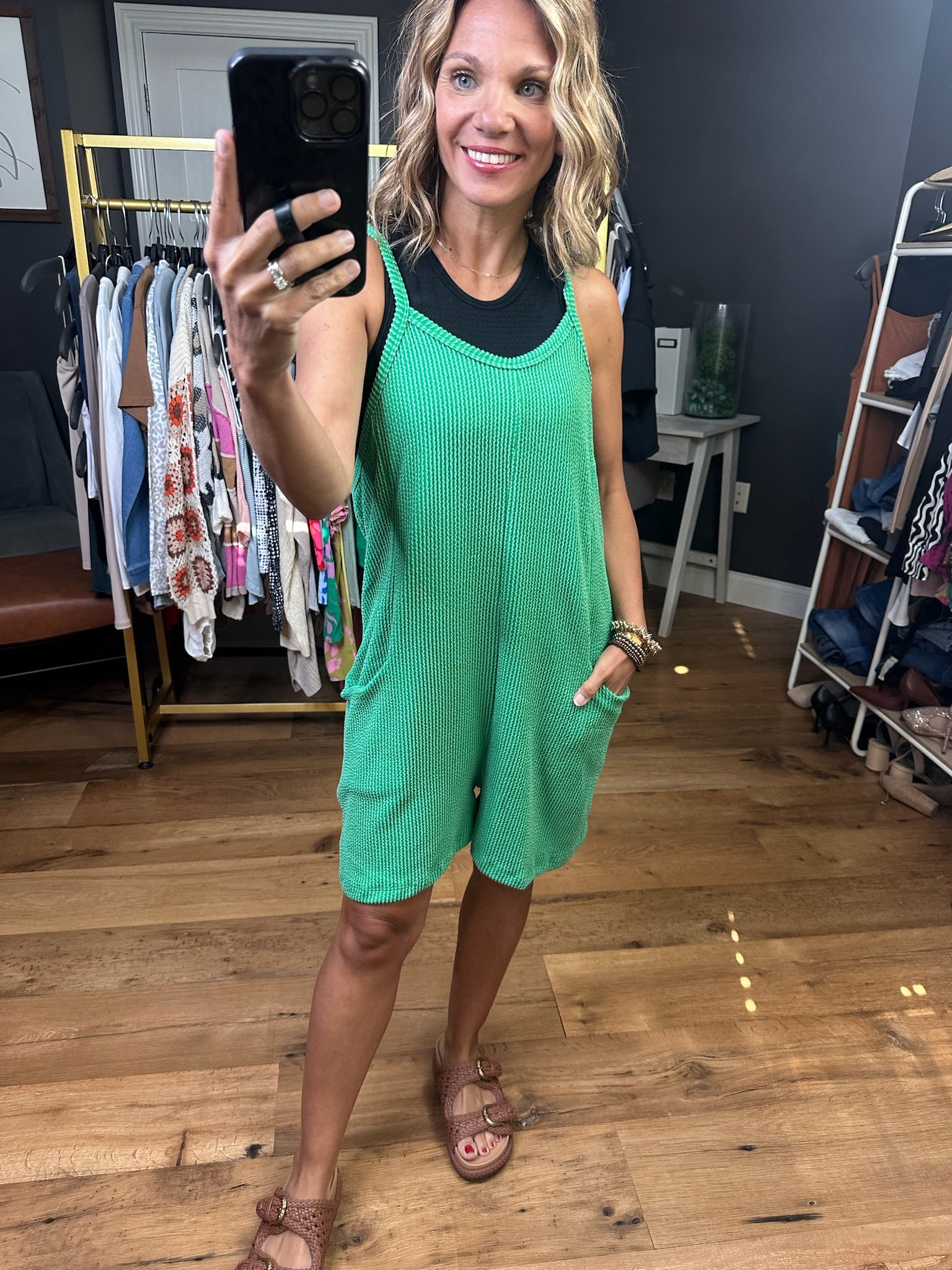 Play On Corded Pocket Romper - Multiple Options-Rompers-Wasabi & Mint-Anna Kaytes Boutique, Women's Fashion Boutique in Grinnell, Iowa