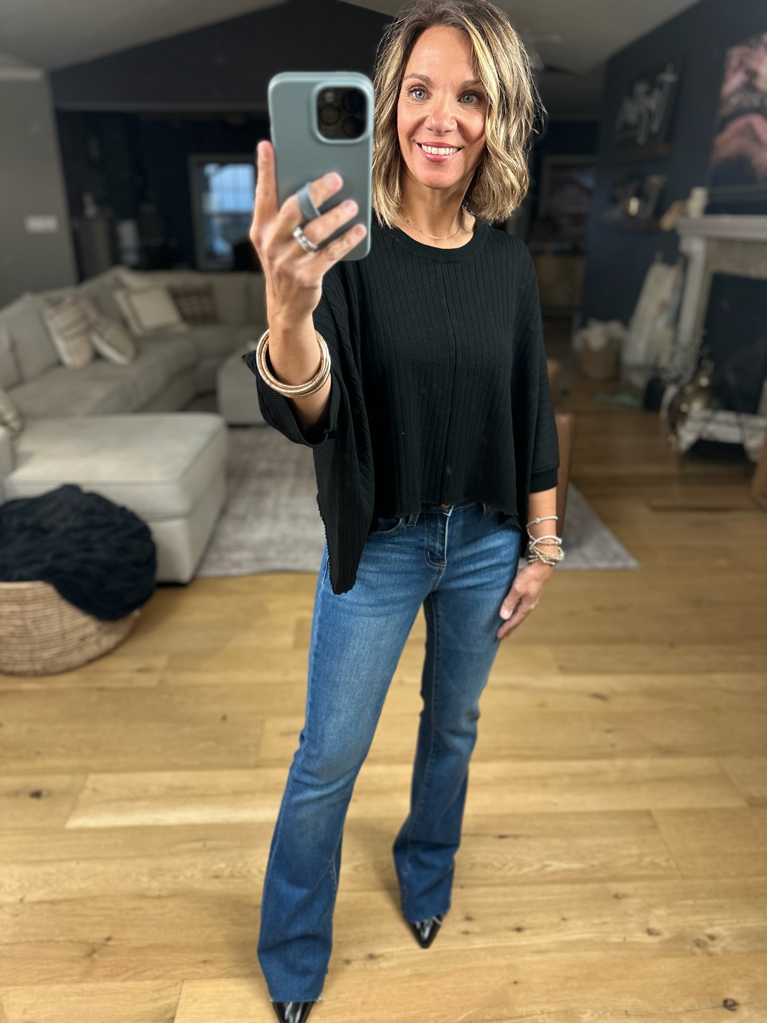 Tell Me Anything Cropped A-Line Top-By Together-Anna Kaytes Boutique, Women's Fashion Boutique in Grinnell, Iowa