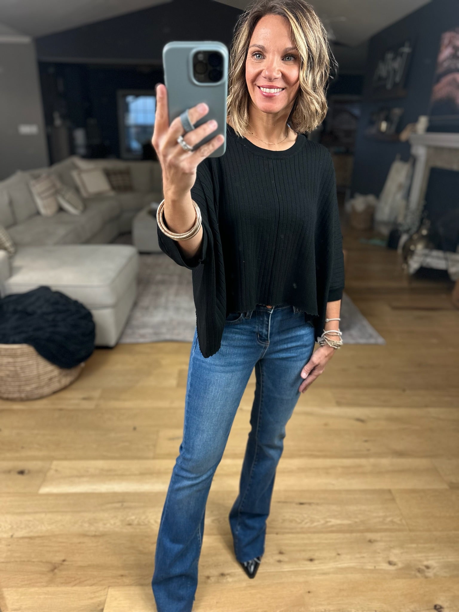 Tell Me Anything Cropped A-Line Top-By Together-Anna Kaytes Boutique, Women's Fashion Boutique in Grinnell, Iowa