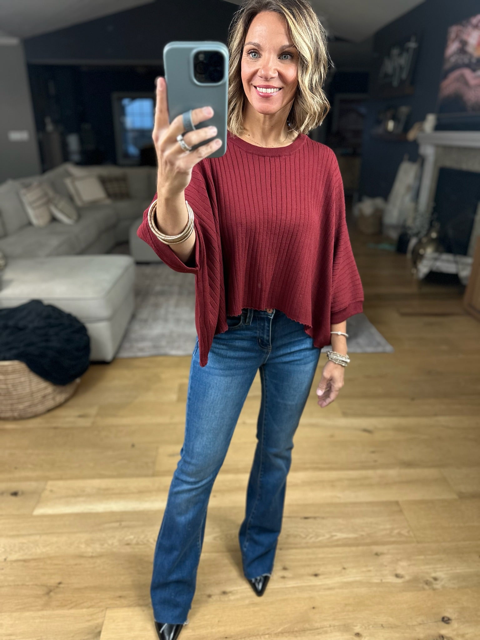 Tell Me Anything Cropped A-Line Top-By Together-Anna Kaytes Boutique, Women's Fashion Boutique in Grinnell, Iowa