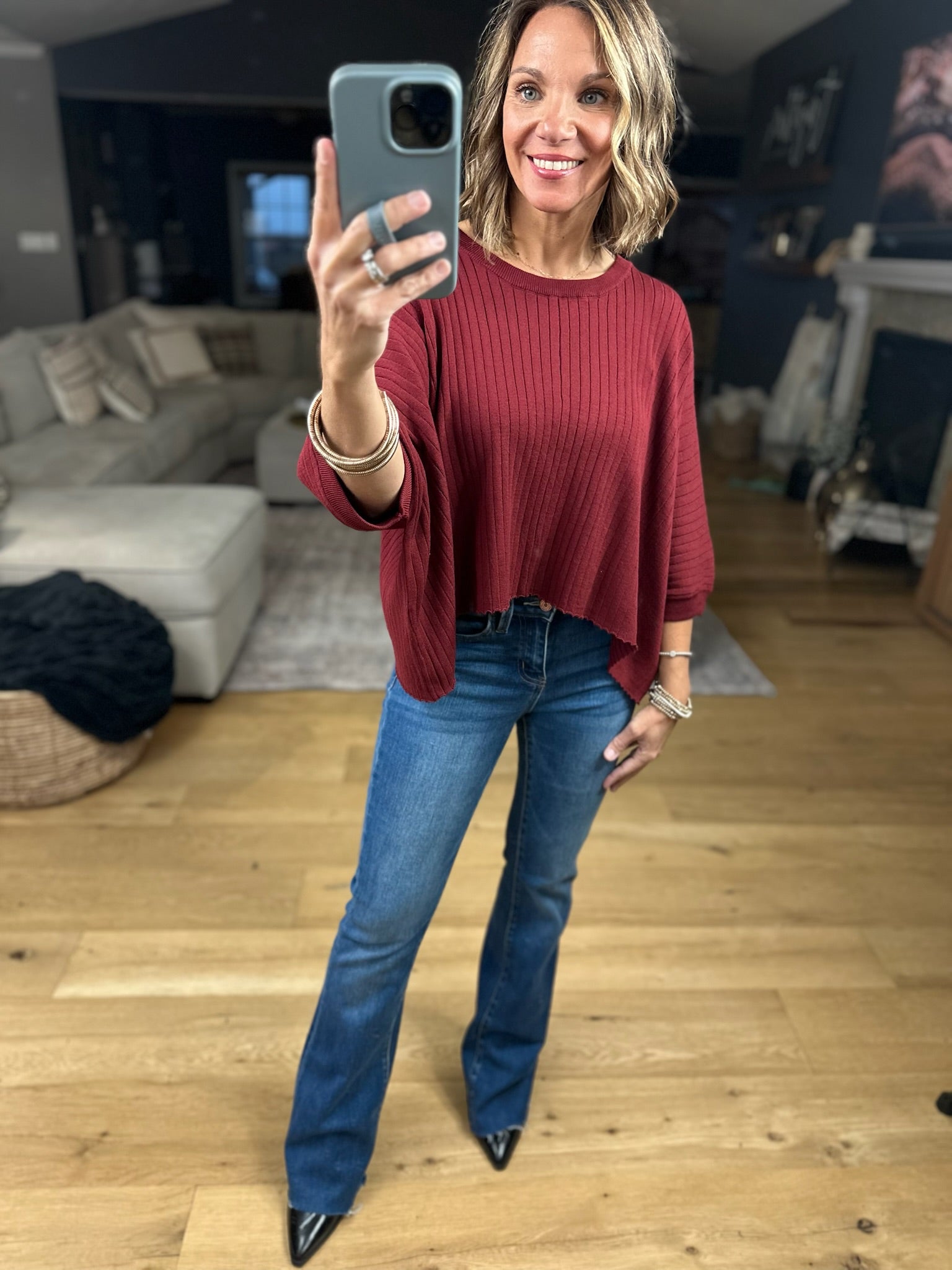 Tell Me Anything Cropped A-Line Top-By Together-Anna Kaytes Boutique, Women's Fashion Boutique in Grinnell, Iowa