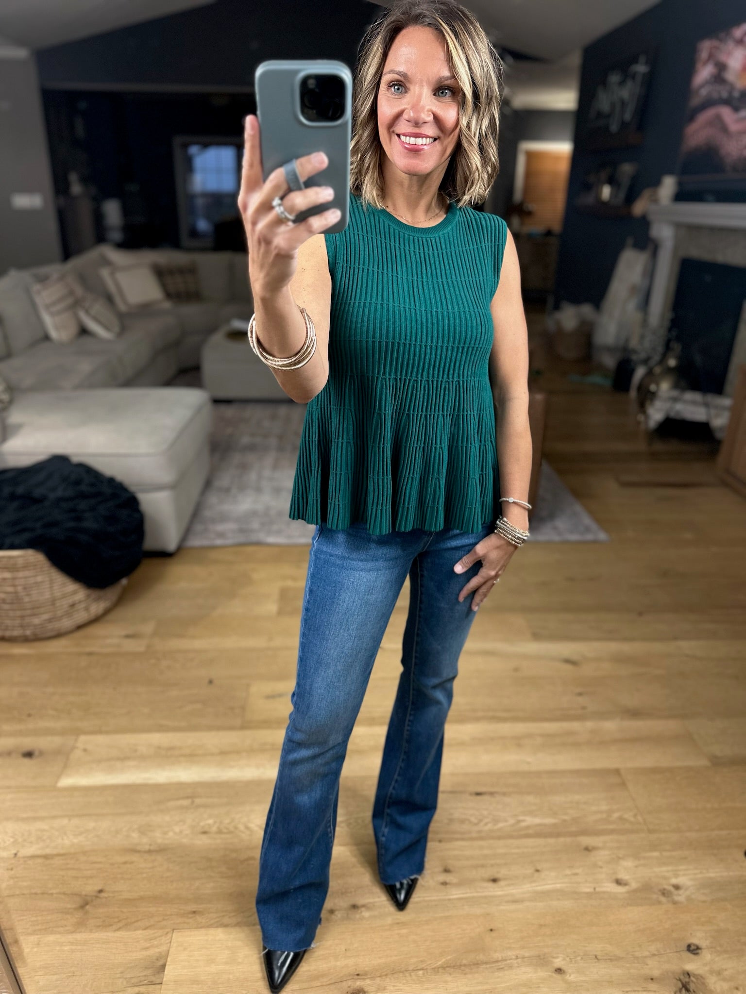 Something Better Peplum Textured Top-Sweaters-Wishlist-Anna Kaytes Boutique, Women's Fashion Boutique in Grinnell, Iowa