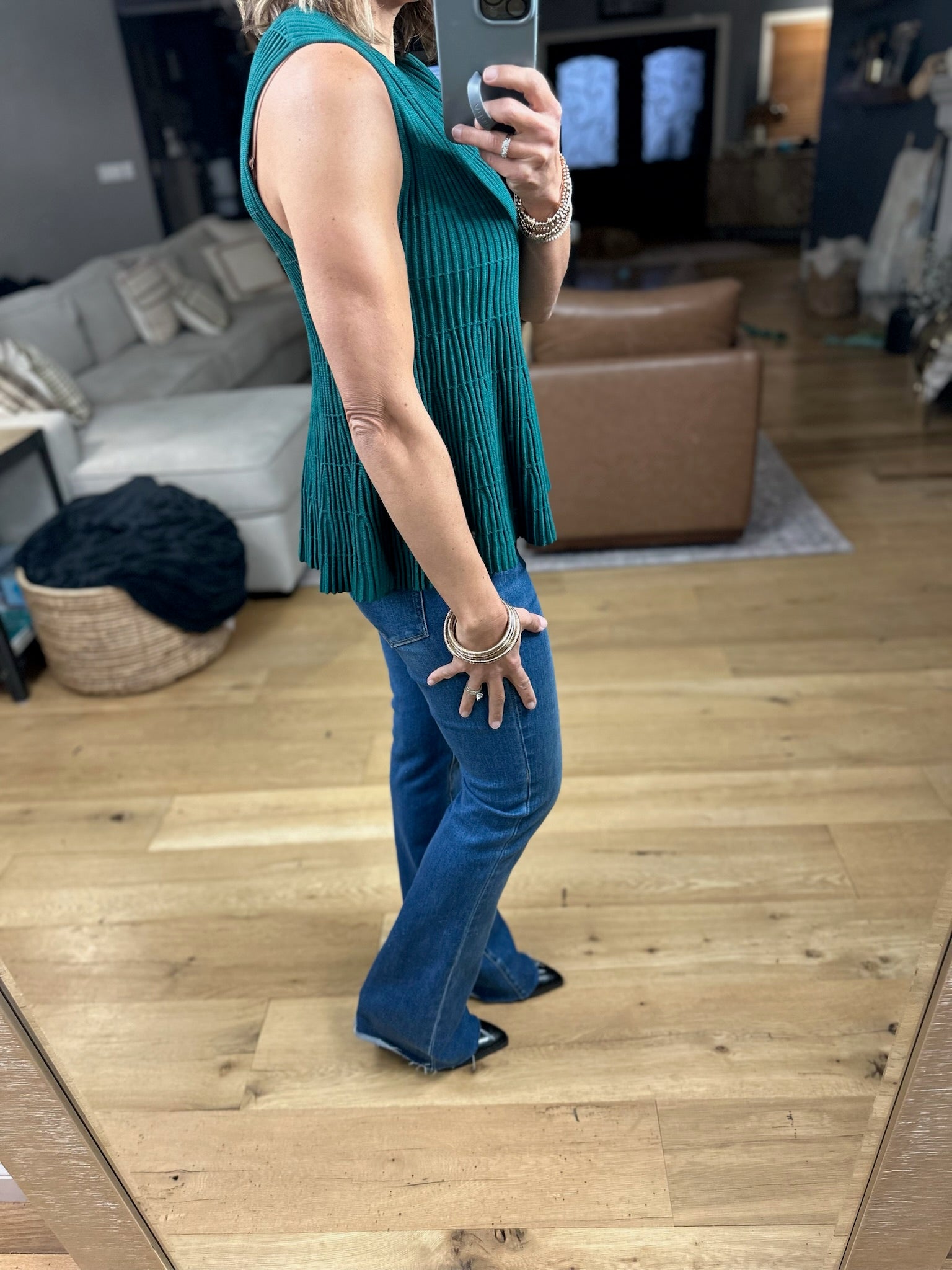 Something Better Peplum Textured Top-Sweaters-Wishlist-Anna Kaytes Boutique, Women's Fashion Boutique in Grinnell, Iowa