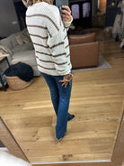 Never Too Late Striped Knit Sweater-Sweaters-Blu Pepper-Anna Kaytes Boutique, Women's Fashion Boutique in Grinnell, Iowa