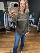 The Right Way Striped Long Sleeve Top - Black-Staccato-Anna Kaytes Boutique, Women's Fashion Boutique in Grinnell, Iowa