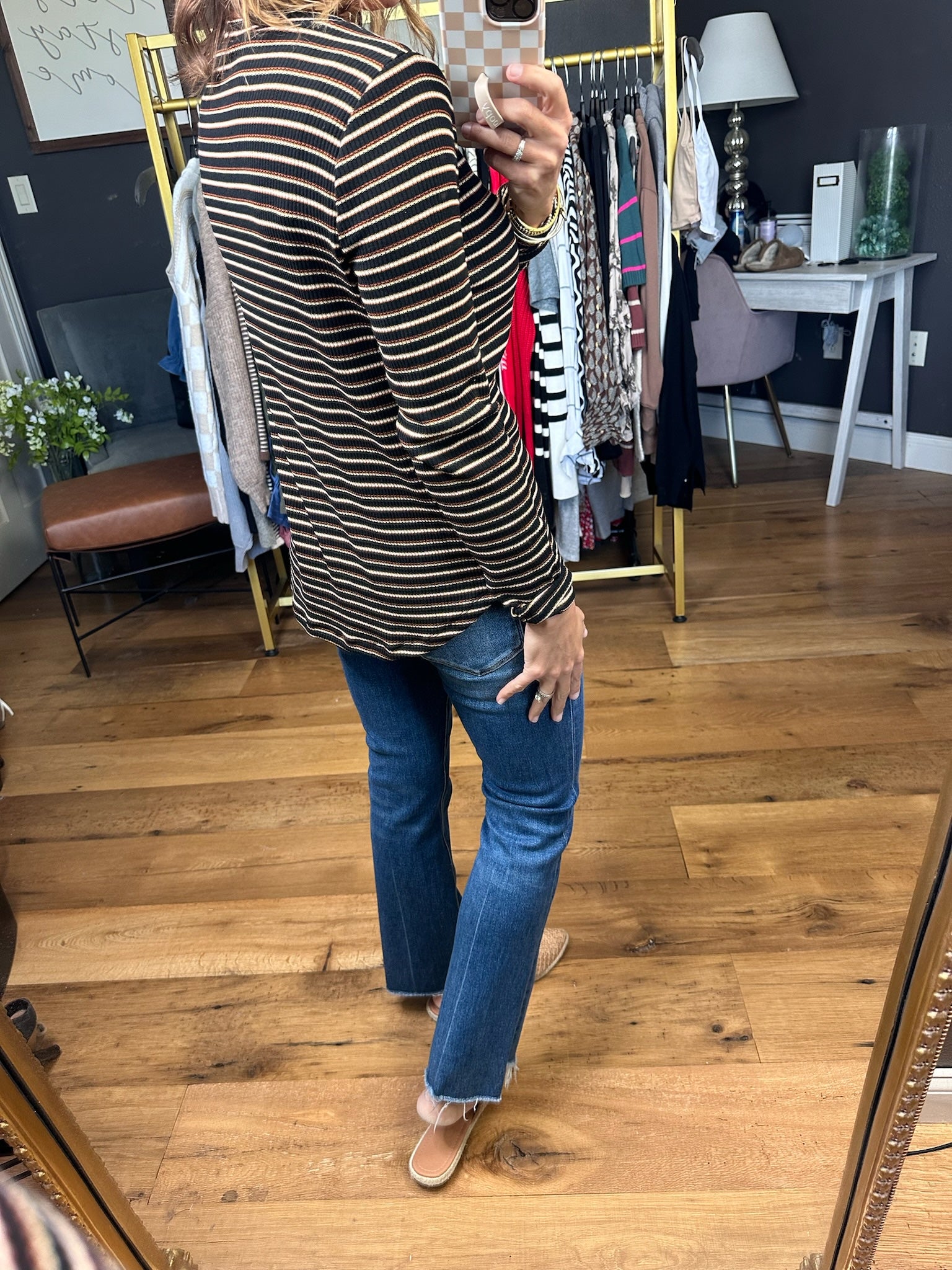 The Right Way Striped Long Sleeve Top - Black-Staccato-Anna Kaytes Boutique, Women's Fashion Boutique in Grinnell, Iowa