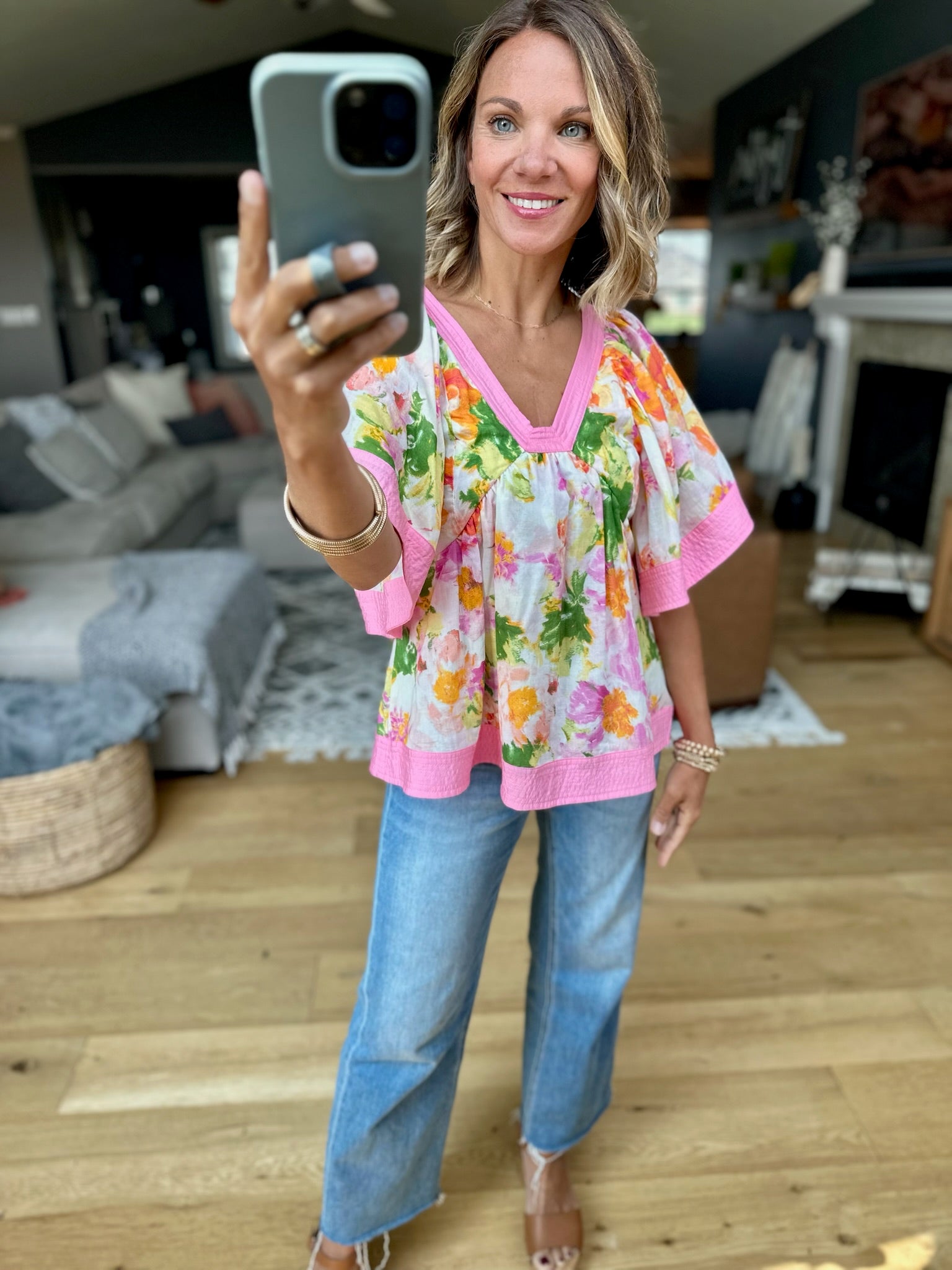 Fearless & Feminine Floral Top-Fate-Anna Kaytes Boutique, Women's Fashion Boutique in Grinnell, Iowa