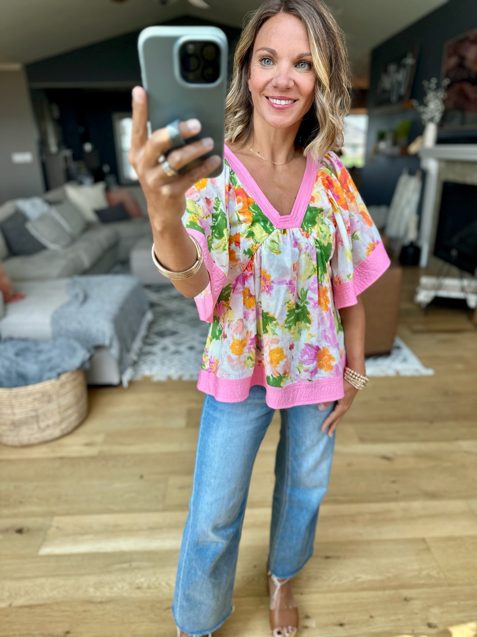 Fearless & Feminine Floral Top-Fate-Anna Kaytes Boutique, Women's Fashion Boutique in Grinnell, Iowa