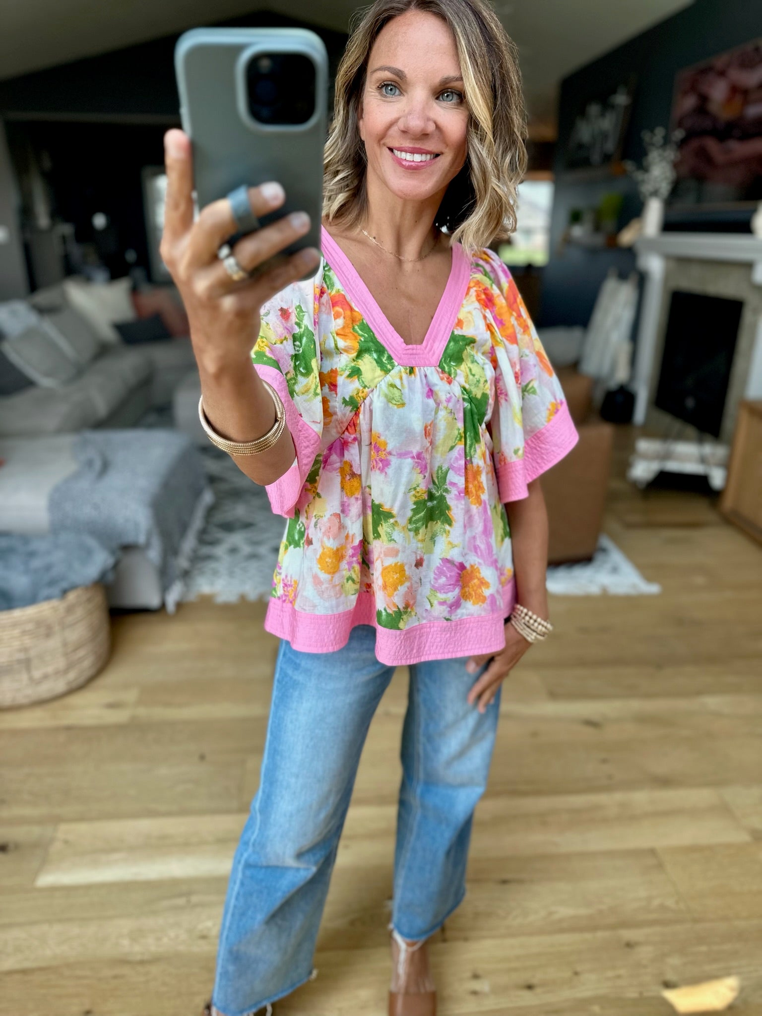 Fearless & Feminine Floral Top-Fate-Anna Kaytes Boutique, Women's Fashion Boutique in Grinnell, Iowa