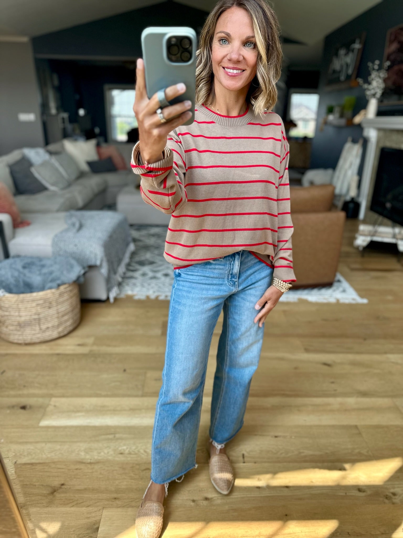 Road To Fall Striped Lightweight Sweater-Wishlist-Anna Kaytes Boutique, Women's Fashion Boutique in Grinnell, Iowa