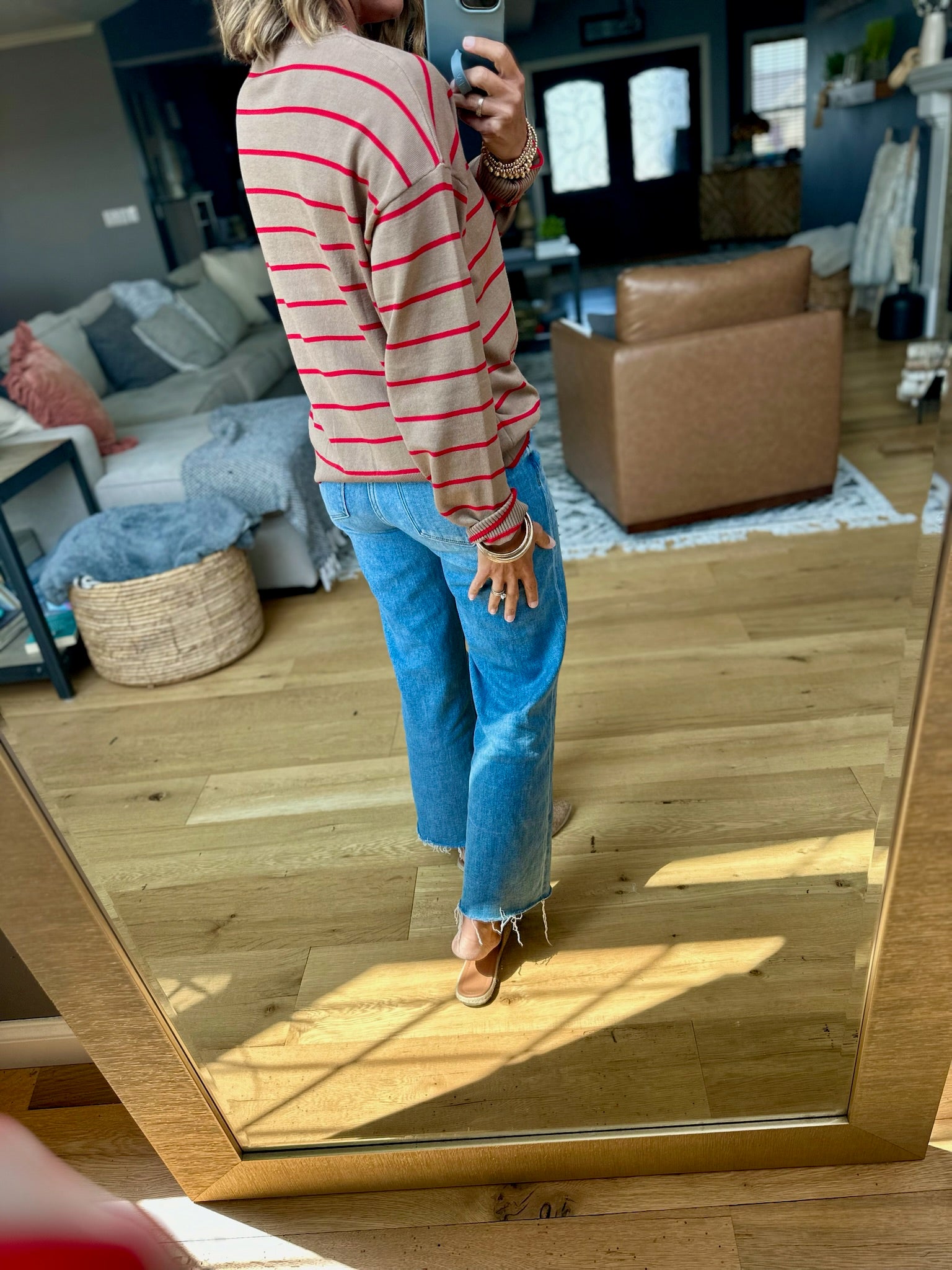Road To Fall Striped Lightweight Sweater-Wishlist-Anna Kaytes Boutique, Women's Fashion Boutique in Grinnell, Iowa