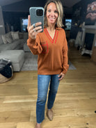 Easy Feel Collared V-Neck Knit-Sweaters-& Merci-Anna Kaytes Boutique, Women's Fashion Boutique in Grinnell, Iowa