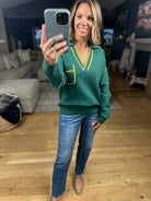 Easy Feel Collared V-Neck Knit-Sweaters-& Merci-Anna Kaytes Boutique, Women's Fashion Boutique in Grinnell, Iowa