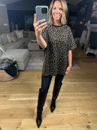 After Dark Oversized Animal-Print Sparkle Top-Short Sleeves-davi & dani-Anna Kaytes Boutique, Women's Fashion Boutique in Grinnell, Iowa