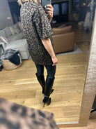 After Dark Oversized Animal-Print Sparkle Top-Short Sleeves-davi & dani-Anna Kaytes Boutique, Women's Fashion Boutique in Grinnell, Iowa