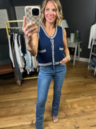 Top Of My Mind Knit Vest - Navy-Entro-Anna Kaytes Boutique, Women's Fashion Boutique in Grinnell, Iowa