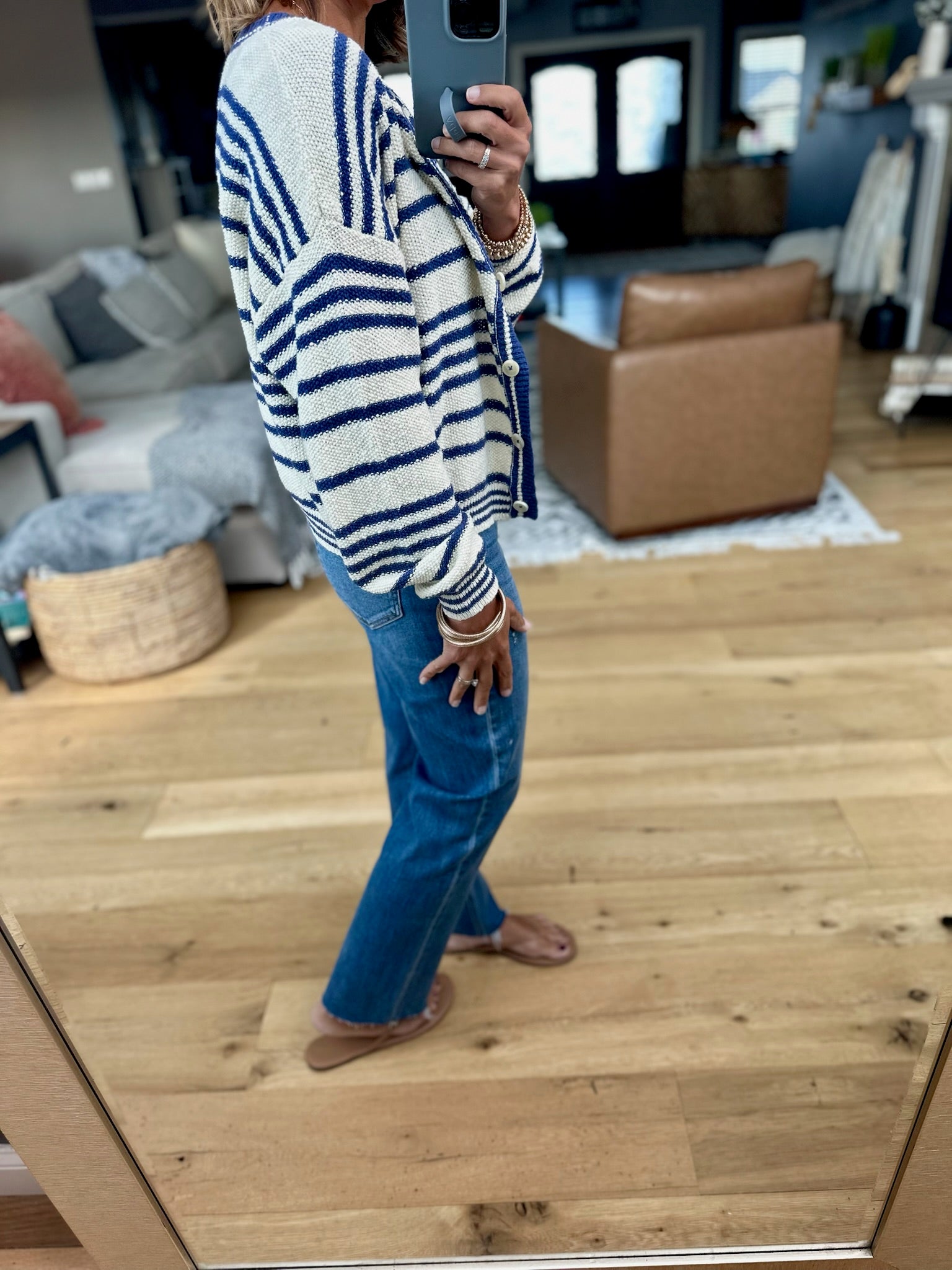 Darling Girl Striped Knit Tank + Cardigan Set-Two Piece Set-By Together-Anna Kaytes Boutique, Women's Fashion Boutique in Grinnell, Iowa