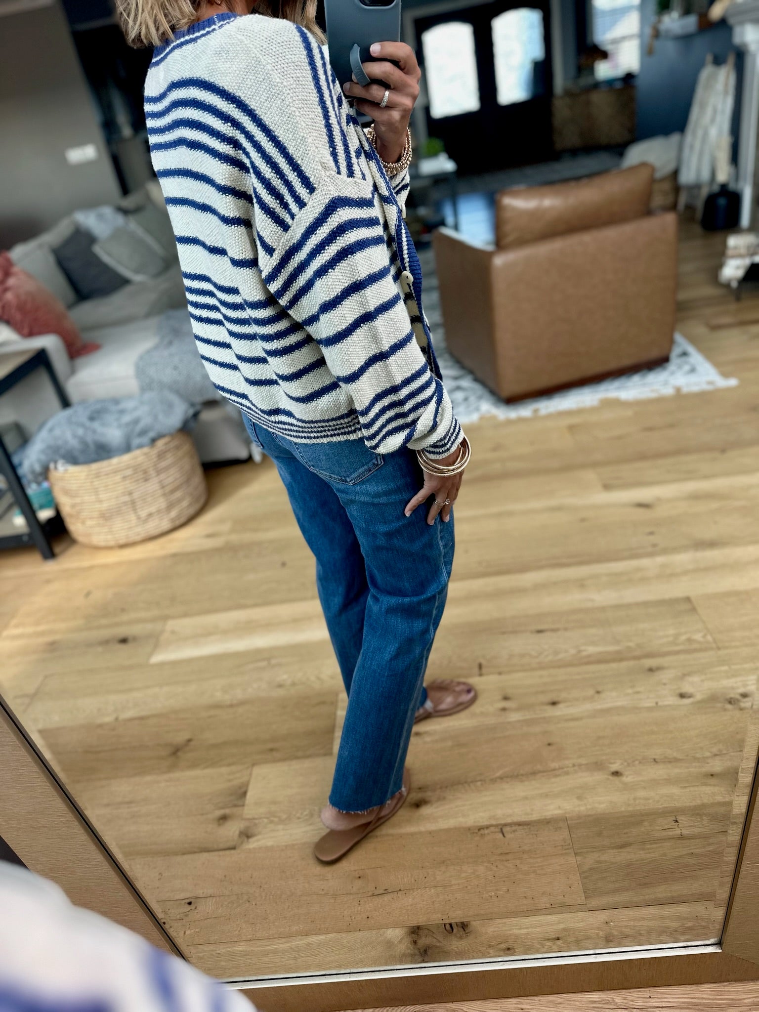 Darling Girl Striped Knit Tank + Cardigan Set-Two Piece Set-By Together-Anna Kaytes Boutique, Women's Fashion Boutique in Grinnell, Iowa