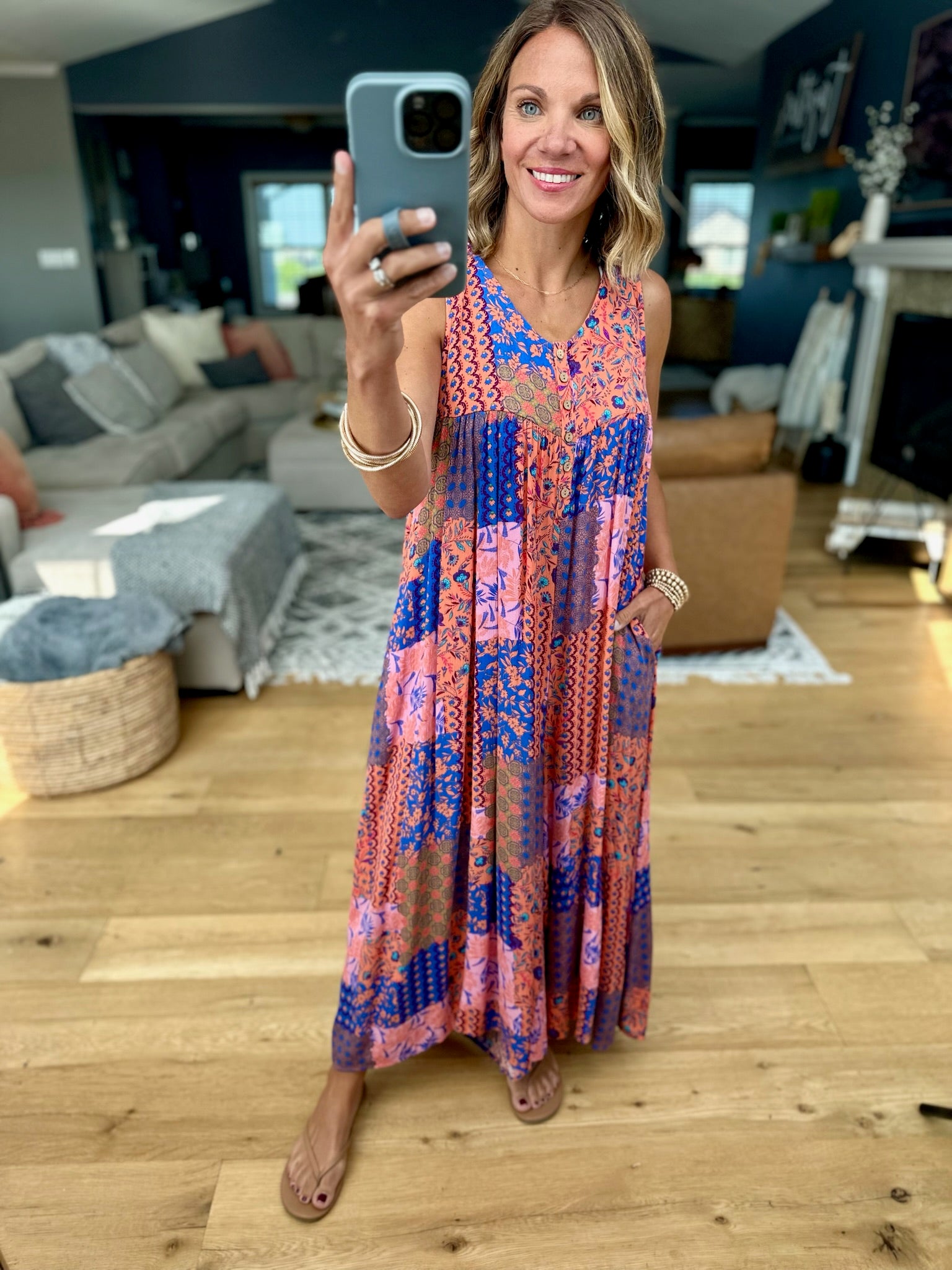 Festival Fields Patchwork Jumpsuit-Easel-Anna Kaytes Boutique, Women's Fashion Boutique in Grinnell, Iowa