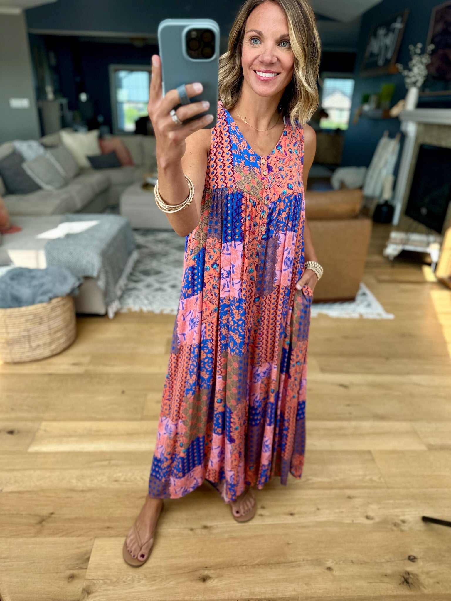 Festival Fields Patchwork Jumpsuit-Easel-Anna Kaytes Boutique, Women's Fashion Boutique in Grinnell, Iowa