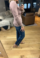 Out Of The Way Striped Mock Long Sleeve-Long Sleeves-By Together-Anna Kaytes Boutique, Women's Fashion Boutique in Grinnell, Iowa