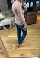 Out Of The Way Striped Mock Long Sleeve-Long Sleeves-By Together-Anna Kaytes Boutique, Women's Fashion Boutique in Grinnell, Iowa