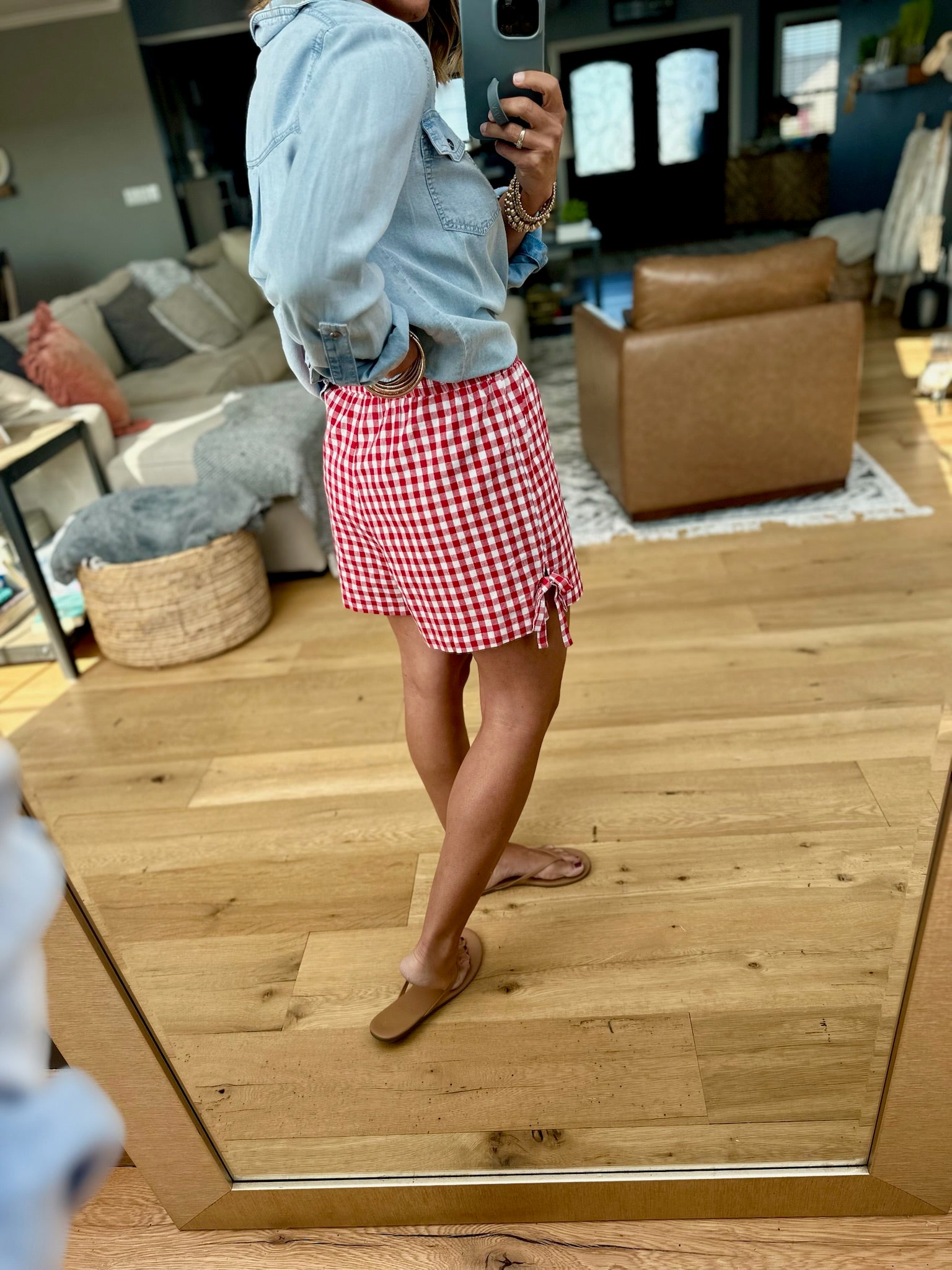 The Cassie Gingham Shorts-Very J-Anna Kaytes Boutique, Women's Fashion Boutique in Grinnell, Iowa