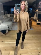 Back & Forth Brushed Fleece Henley - Multiple Options-Long Sleeves-Zenana-Anna Kaytes Boutique, Women's Fashion Boutique in Grinnell, Iowa