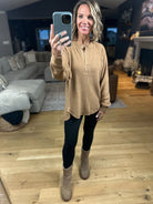 Back & Forth Brushed Fleece Henley - Multiple Options-Long Sleeves-Zenana-Anna Kaytes Boutique, Women's Fashion Boutique in Grinnell, Iowa