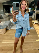 Holding On Tencel Button-Down Top-Doe & Rae-Anna Kaytes Boutique, Women's Fashion Boutique in Grinnell, Iowa