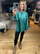 Back & Forth Brushed Fleece Henley - Multiple Options-Long Sleeves-Zenana-Anna Kaytes Boutique, Women's Fashion Boutique in Grinnell, Iowa