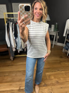 Where You Are Striped Cap-Sleeve Top - Multiple Options-Staccato-Anna Kaytes Boutique, Women's Fashion Boutique in Grinnell, Iowa