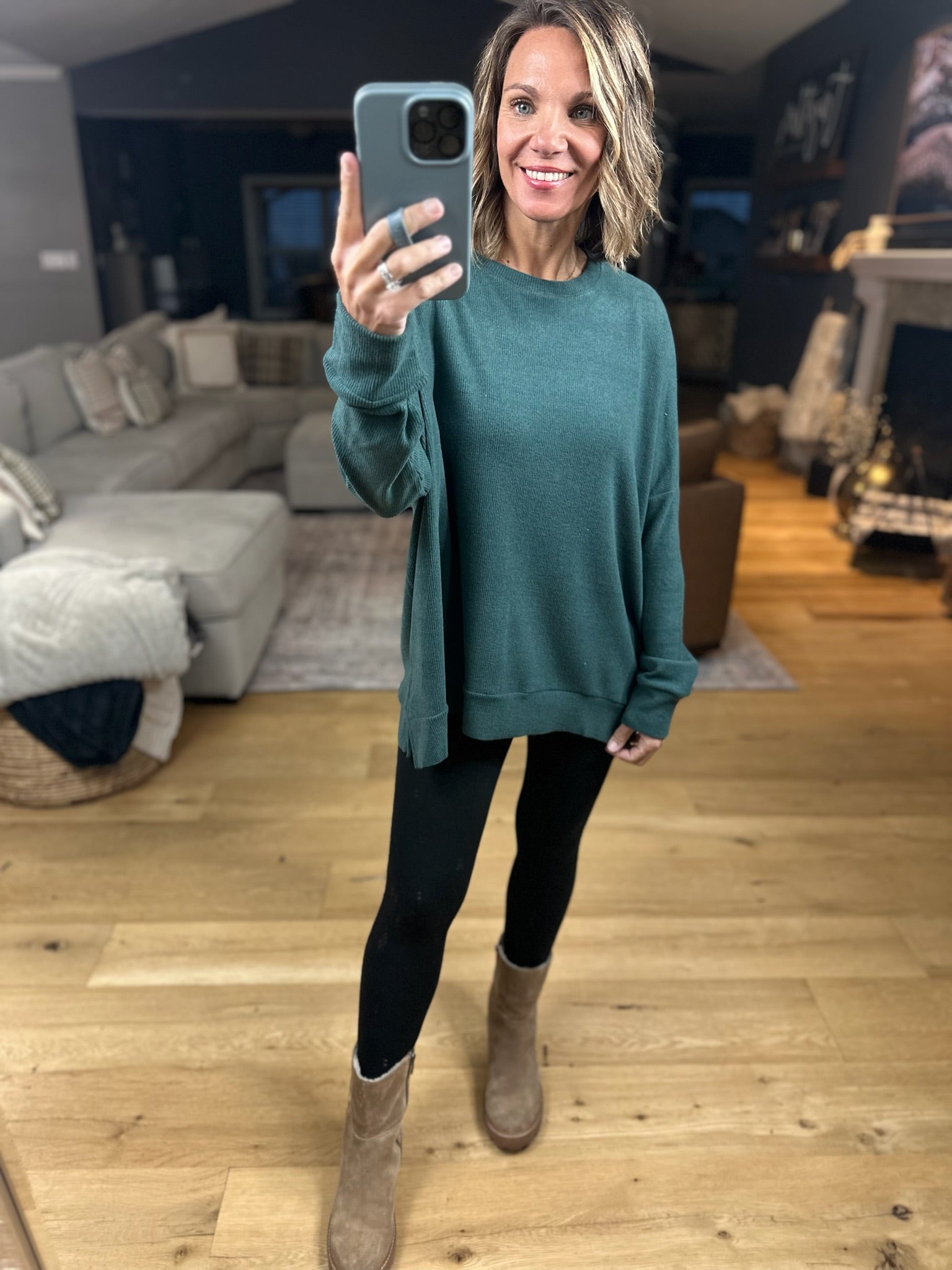 Stick With It Flowy Crew-Sweaters-Wishlist-Anna Kaytes Boutique, Women's Fashion Boutique in Grinnell, Iowa