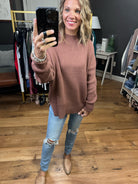 Show Me The Way Textured Mock-Neck Crew Sweater - Multiple Options-Sweaters-By Together L4515-Anna Kaytes Boutique, Women's Fashion Boutique in Grinnell, Iowa