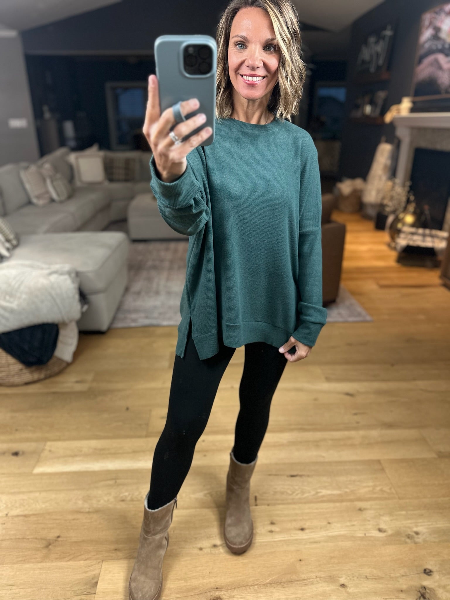 Stick With It Flowy Crew-Sweaters-Wishlist-Anna Kaytes Boutique, Women's Fashion Boutique in Grinnell, Iowa