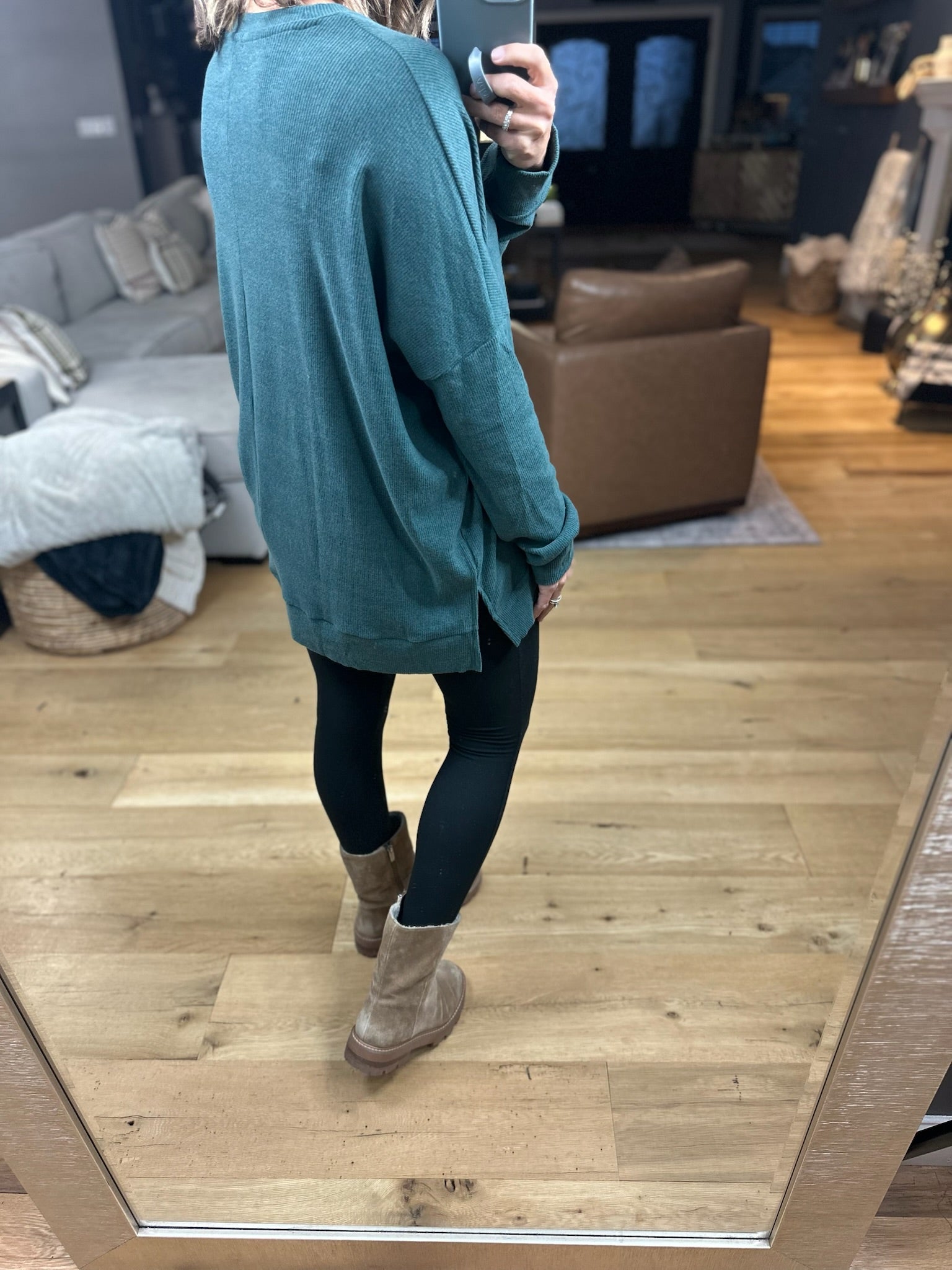 Stick With It Flowy Crew-Sweaters-Wishlist-Anna Kaytes Boutique, Women's Fashion Boutique in Grinnell, Iowa