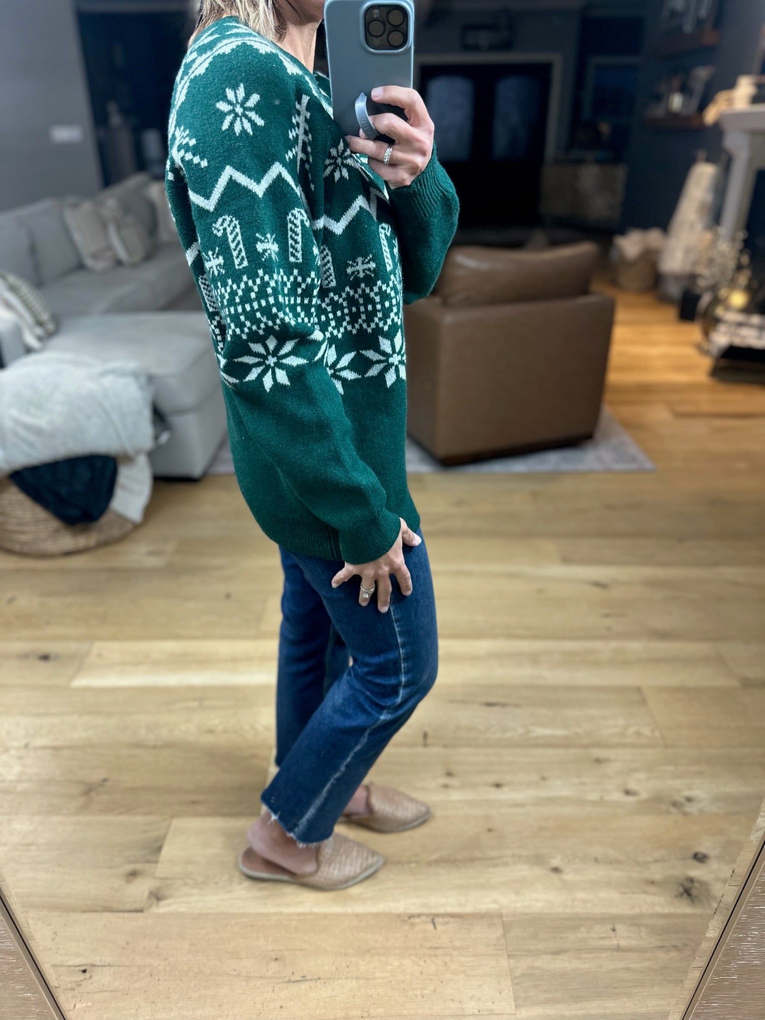Home For The Holidays Fair Isle Sweater-Sweaters-Doe & Rae-Anna Kaytes Boutique, Women's Fashion Boutique in Grinnell, Iowa