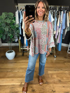 What To Say Patchwork Top-Short Sleeves-Easel-Anna Kaytes Boutique, Women's Fashion Boutique in Grinnell, Iowa